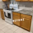 Original kitchen before remodeling with oak cabinetry, white appliances, and dated finishes in the Briarcrest neighborhood.